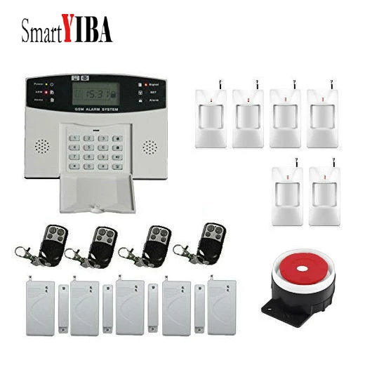 SmartYIBA Wireless Home GSM Alarm System for House Office Factory Security Quad Band Frequency Alarm Infrared