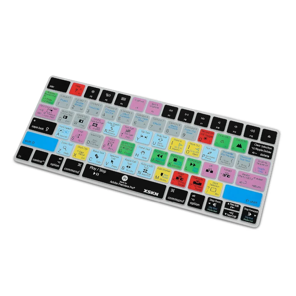 for Apple Magic Keyboard Shortcut Cover Skin, XSKN for Premiere Pro Design Functional Keyboard Skin for Magic Keyboard MLA22LL/A
