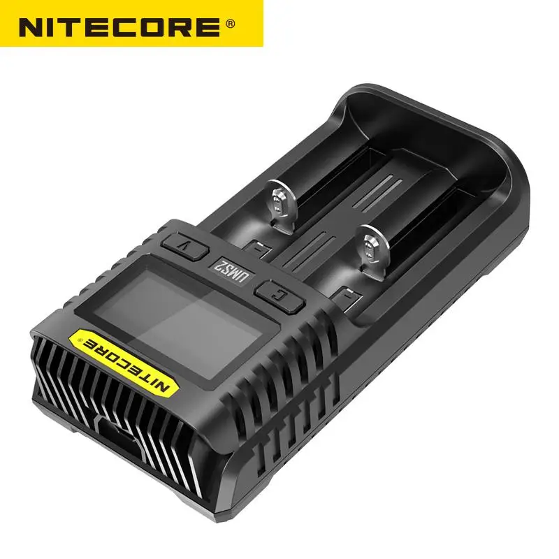  Cargador USB multicompatible con corriente de carga rápida NITECORE UMS2 inteligente de 2 ranuras Q