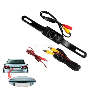 

100Pcs/Lot Car Rear View Camera License Plate Frame HD Parking Camera Vehicle Back Front 140 Camera Infrared LED Night Vision