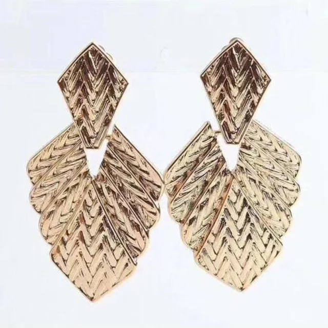 Dvacaman ZA Design Round Crystal Drop Earrings Women Gold Color Maxi Statement Earrings Wedding Party Jewelry Christmas Bijoux - Окраска металла: 25
