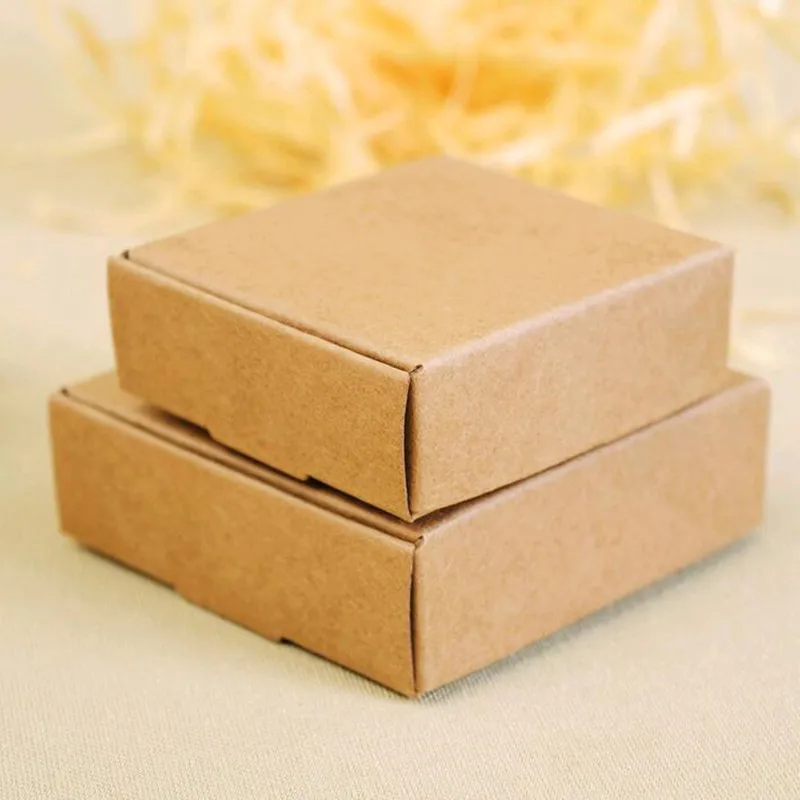 Cardboard Mini Box 9 Sizes DIY Kraft Paper Box Soap Box Jewelry Packing Gift Box 50pcs/lot PP060501