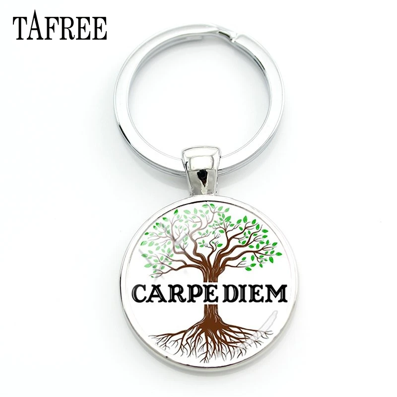 TAFREE CARPE DIEM брелок с красочной геометрией брелоки цепочки для ключей лучший друг для дам девочек сумки автомобильные ключевые ювелирные изделия CD01 - Цвет: CD03