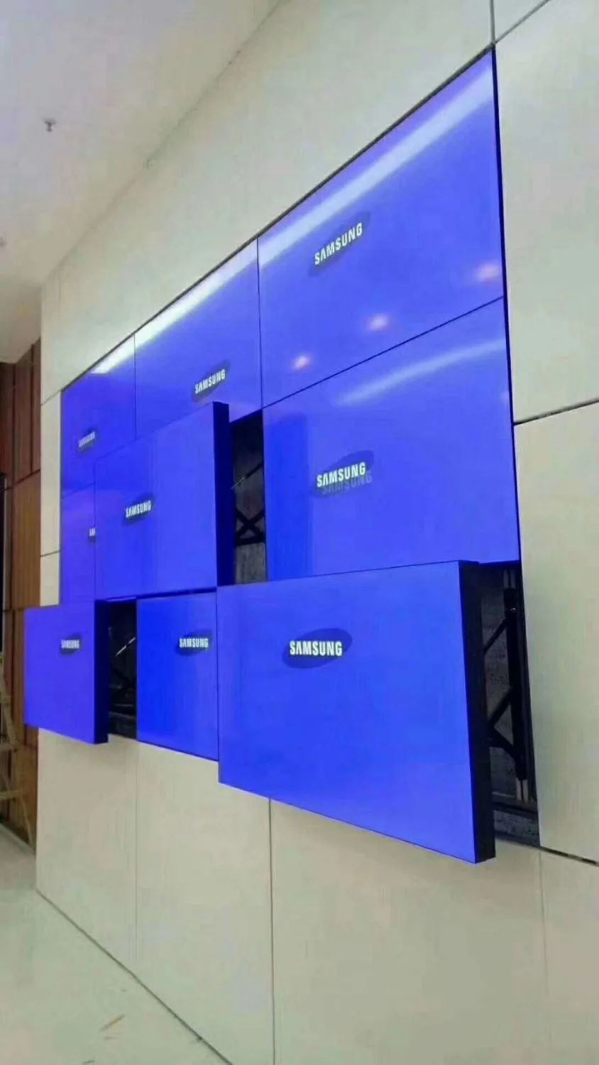 

55 inch 3x3 pcs DID LED LCD TV monitor screen display 3.5mm bezel 4K LCD led video TV wall