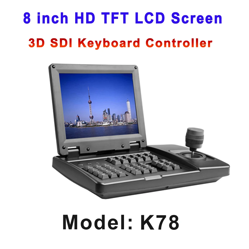 8 بوصة hd tft lcd شاشة 3-Axis hdsdi البصرية لوحة تحكم مع HD-SDI cvbs خرج للأمن نظام المؤتمرات