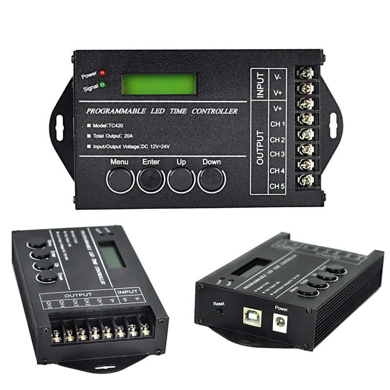 

20A LED Dimmer DC 12V 24V 240W Adjustable Brightness LED Dimming Controller for Growing Lamp Stage Light Decoration