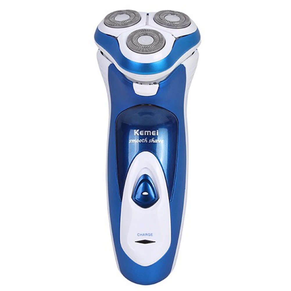

KM-5880 3D Full Washable Rechargeable Rotary Triple Floating Heads Shaver Razor Trimmer Wet Dry Use for Men Facial care device