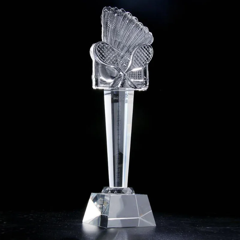 

CTAS0026 New Customized Sports Badminton Football Basketball Table Tennis Club Crystal Award Medal Trophy Cup Souvenir Gift