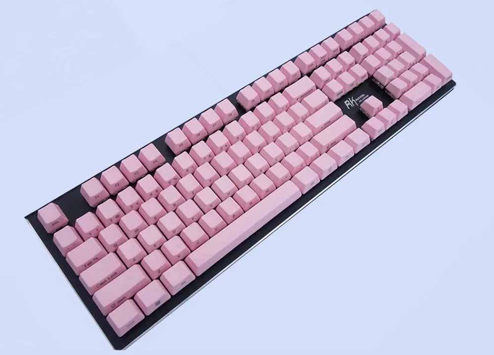 OEM розовые толстые PBT брелки ANSI макет верхняя печать боковой печати пустой для Cherry MX Переключатель механической клавиатуры