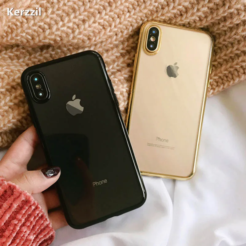 Силиконовый прозрачный мягкий чехол Kerzzil для iPhone X 10 6 S s 6Plus 6splus чехлы 7 8 8Plus тонкий