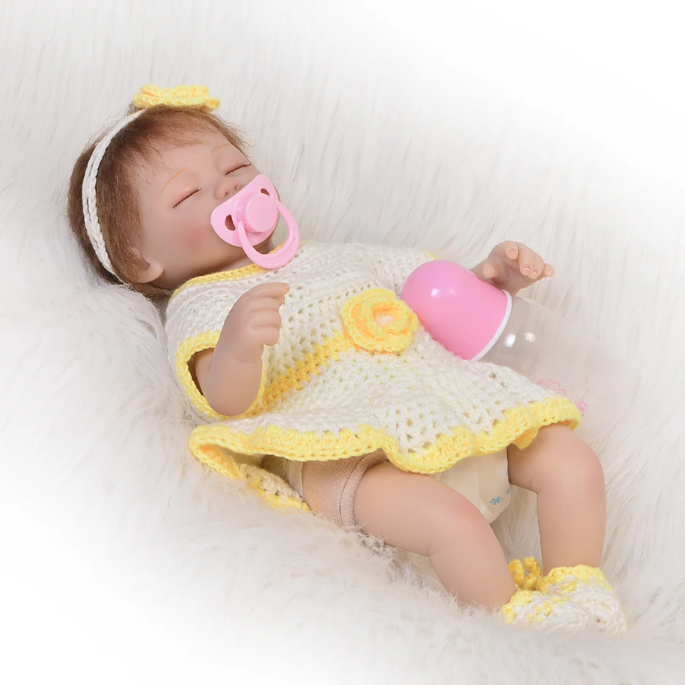 

KEIUMI Alive Sleeping 17'' Silicone Reborn Dolls Babies 43 cm Lifelike Girls Baby Reborn DIY Toys For Children Birthdays Gift