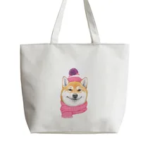 Шиба ину собака Doge носить зимние сюжеты из японского аниме сумка хозяйственная сумка с изображением мультипликационных героев школьная сумка на плечо продуктовый мешок AN361