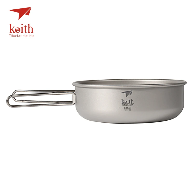 Cuencos de titanio de Camping de 300 ml-600 ml con manijas plegables de titanio cuencos plegables utensilios de cocina cubertería Ti5323-Ti5326
