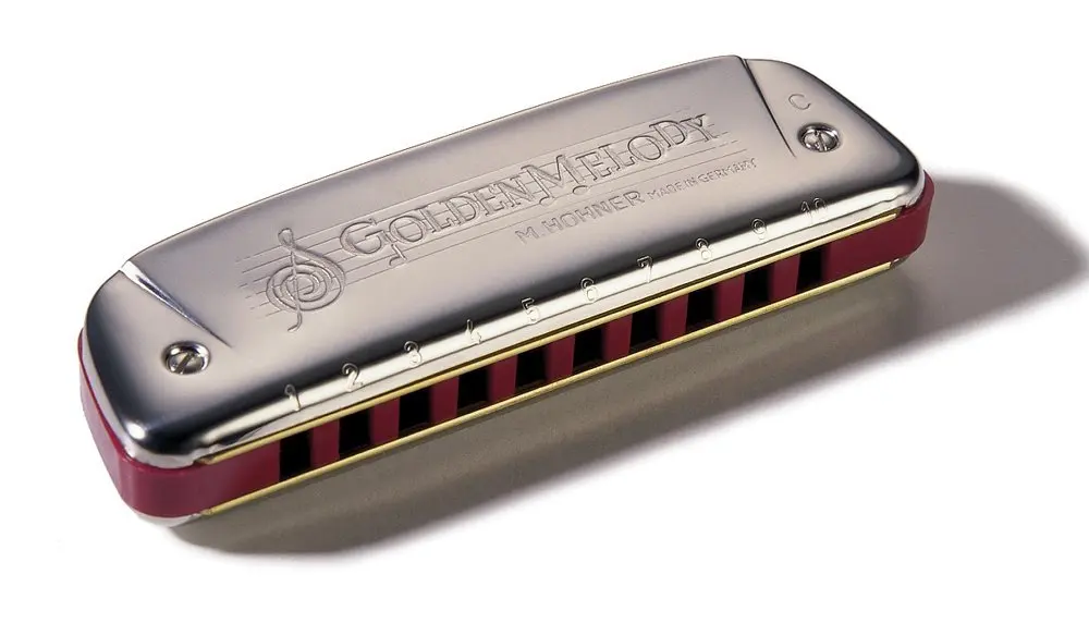 Hohner Золотая Мелодия 10 отверстий диатоническая губная гармоника блюз Арфа Gaita стандарт 10 отверстие Арфа(с красной коробкой