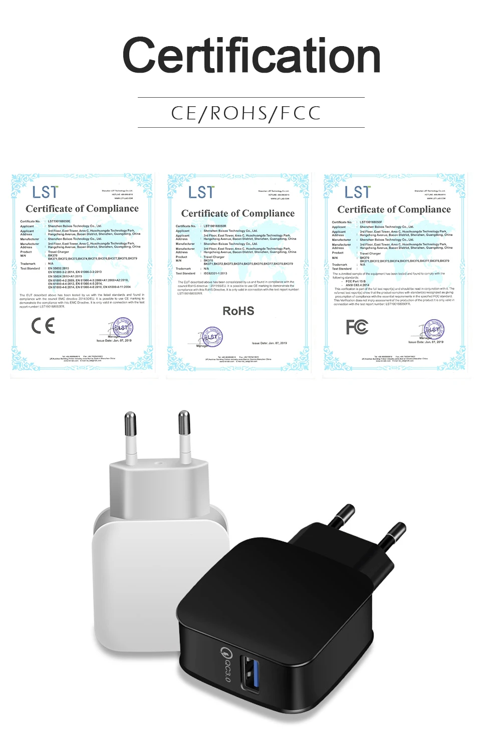 QC3.0 Quick Charge 3.0 Fast Mobile Phone Charger EU US Plug Wall USB Charger Adapter for USB Digital Device Tablet Smart Phone (6)
