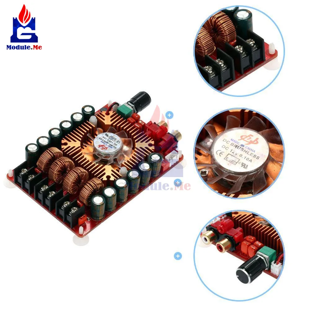 

TDA7498E DC 15-36V 2 x160W High Output Power Digital Amplifier Board Dual Channel Audio Stereo Amplifier Support BTL Mode Module
