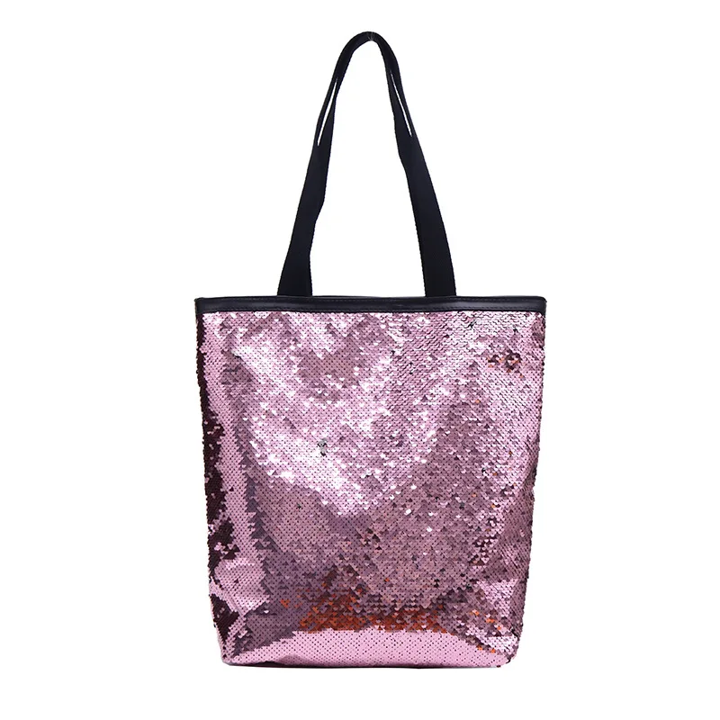 

mixtx 2019 Colorful Sequin Beach Handbag Women Simple Shoulder bag Hot Sale Crystal Tote Female High capacity Shopping Bag