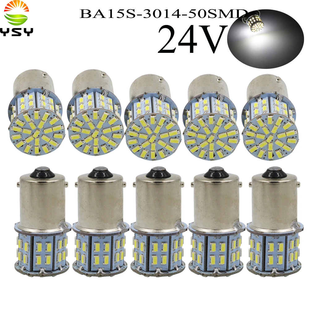 YSY 10X супер яркий BA15S 1156 P21W 50SMD 3014 50 Led SMD автомобильный стоп-сигнал поворотники