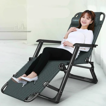 

Multifunction Modern and Simple Siesta Fold Chair Lazy Recliners with Backrest Beach Holiday Household Portable Sun Loungers Bed