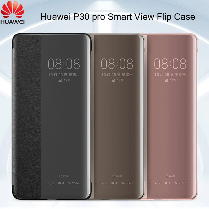

Hauwei p30 pro case Original Flip cover Smart View clear Flip Case p 30 business luxury Case huawei p30 Original Flip cover