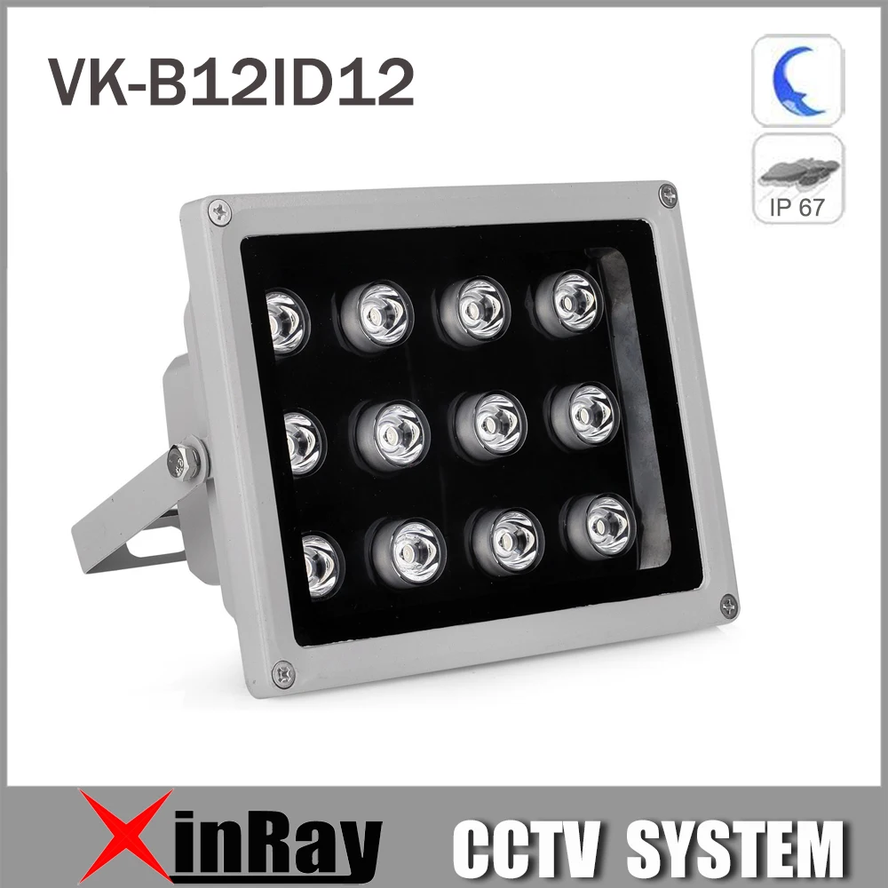

80M Aluminium Automatic Auxiliary Infrared Light with 12LED 60/90Degree IR Illuminator Light for Security Camera.