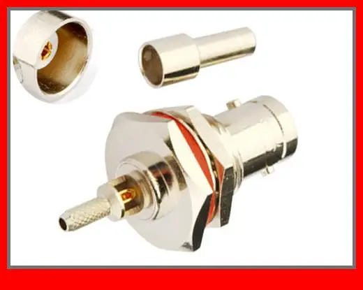 

10 pcs RF Coaxial Connector BNC Jack bulkhead O-ring Straight Crimp for RG316