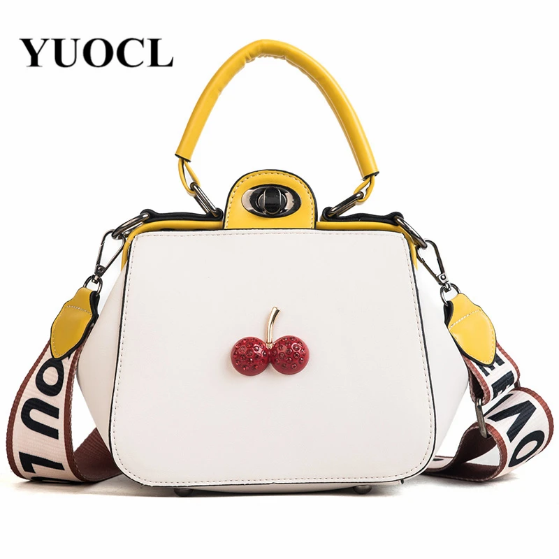

2018 crossbody bags for women leather handbags luxury handbags women bags designer letter cherry tote shoulder bag sac a main