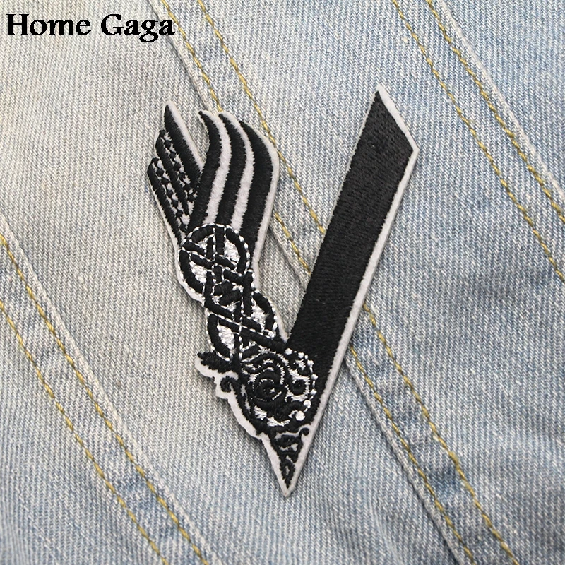 D0345 Homegaga Viking вышитые Мультяшные нашивки железные Популярные для шляпки Сумка Обувь Аппликация Аксессуары для DIY Patchworks