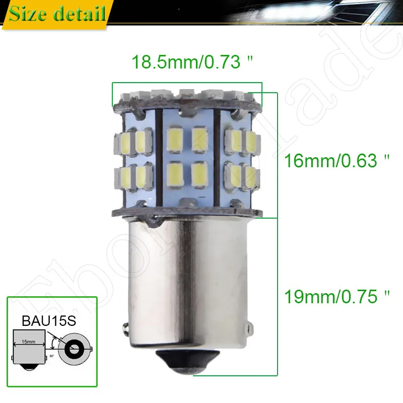 1/4 шт BAU15S 7507 PY21W светодиодный автомобиля 50 SMD 12 V автомобили автомобильный поворотный сигнал лампочка Белый Красный желтая лампа стайлинга