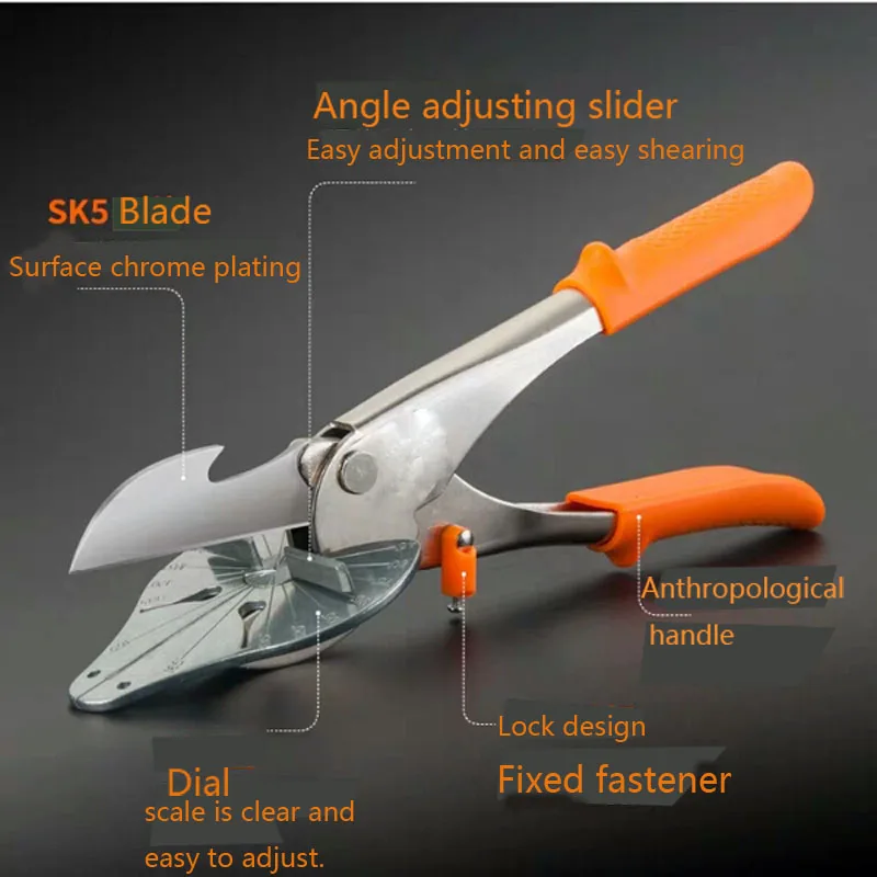 

Multifunction slot angle clipping l45-135° Universal woodwork edge seal shearing grooved pipe U-shaped Wire Slot Angle Scissor