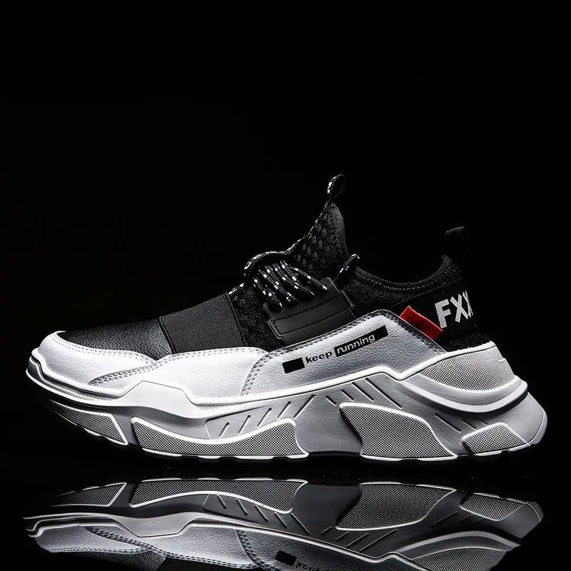 

Plus Size Buty Sportowe Meskie Sports Shoes for Male Sneakers on High Soles Running Shoes Men Sport Black Training Trainer B-215