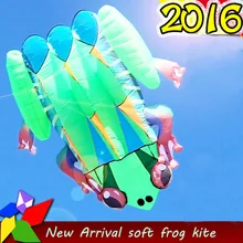 Free Shipping by DHL 1PC 5.5sqm soft kite 3D Huge Soft Giant Frog Kite Outdoor Sport Easy to Fly Frameless show kite 2.3m*2.45m