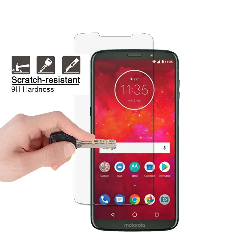 Для moto Рола moto Z3 игровой прозрачный Задняя накладка чехла из ТПУ 2 шт. 0,3 мм 2.5D с уровнем твердости 9 H из закаленного Стекло Экран протектор для moto