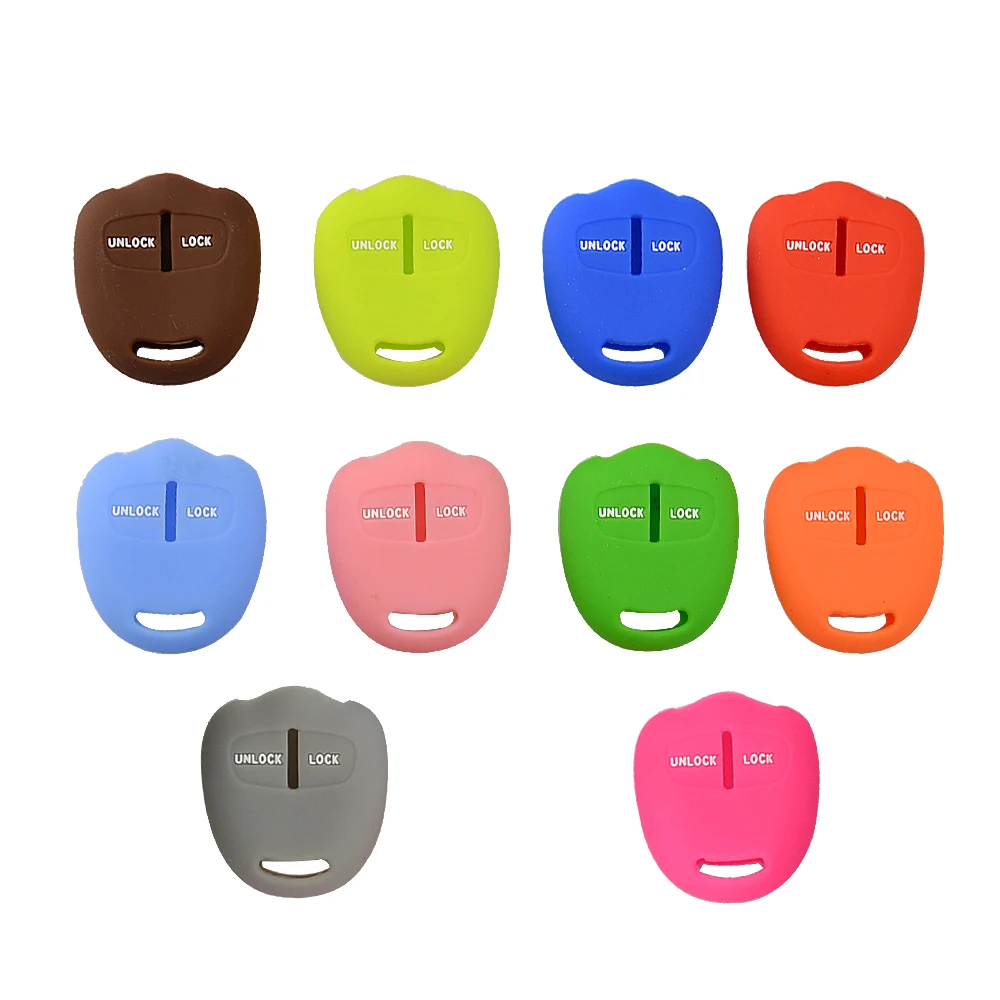 

Colorful Silicone 2 Buttons Soft Rubber Remote Car Key Cover Case For Mitsubishi Lancer EX ASX Outlander Galant Pajero Protector