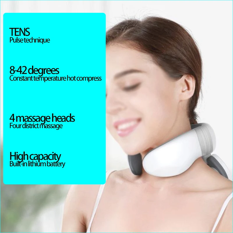 

Electric pulse Acupuncture Neck health care Cervical therapy instrument Heating Pain Relief Health Care