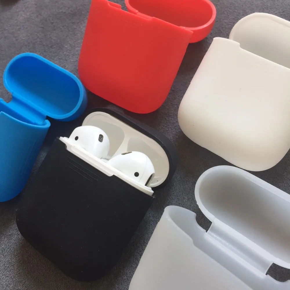 Airpods boxen fällen silikon shell fall für iphone 7 7 plus drahtlose bluetooth kopfhörer Gummi Dic