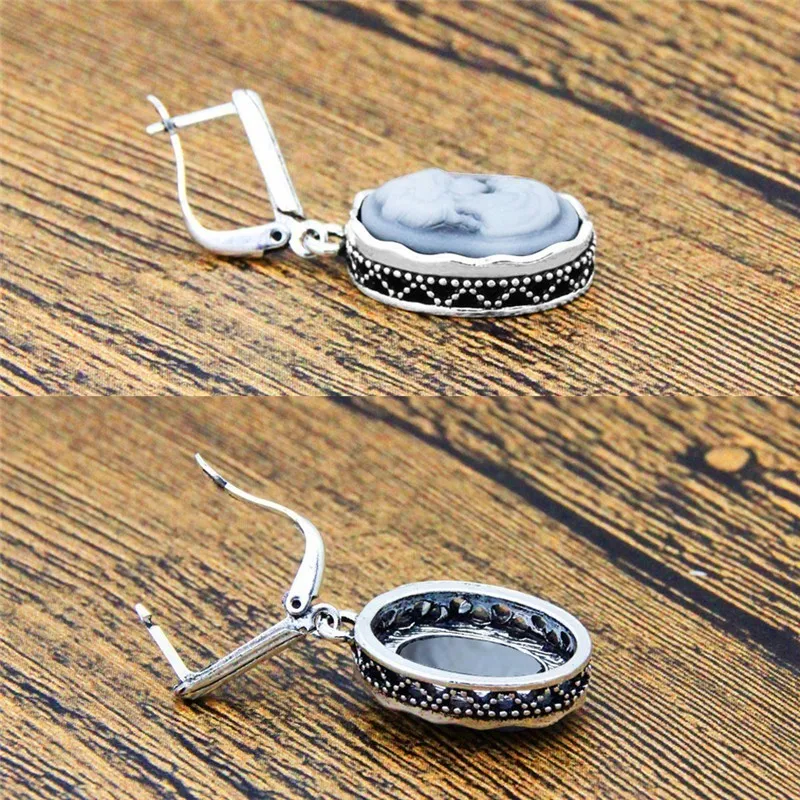 Леди Queen Камея Ювелирные наборы Винтаж Цепочки и ожерелья Серьги для Для женщин