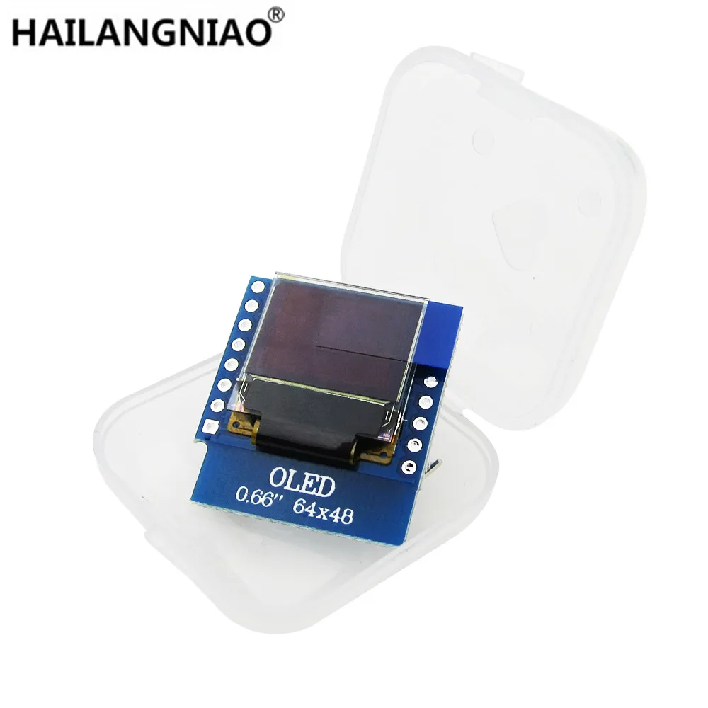 

1pcs 0.66" inch 64X48 IIC I2C OLED LED LCD Dispaly Shield Compatible