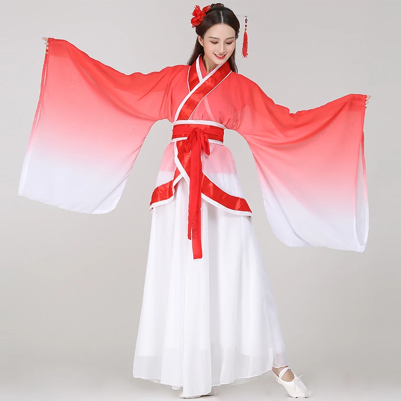 Древнее платье принцессы, карнавальный костюм, винтажный женский китайский стиль, Одежда для танцев и выступлений, традиционный комплект одежды Hanfu