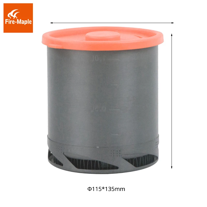 Online Fire Maple Camping Pot Picnic 1L ollas de cocina plegables con bolsa de malla FMC XK6 intercambiador de calor al aire libre utensilios de cocina