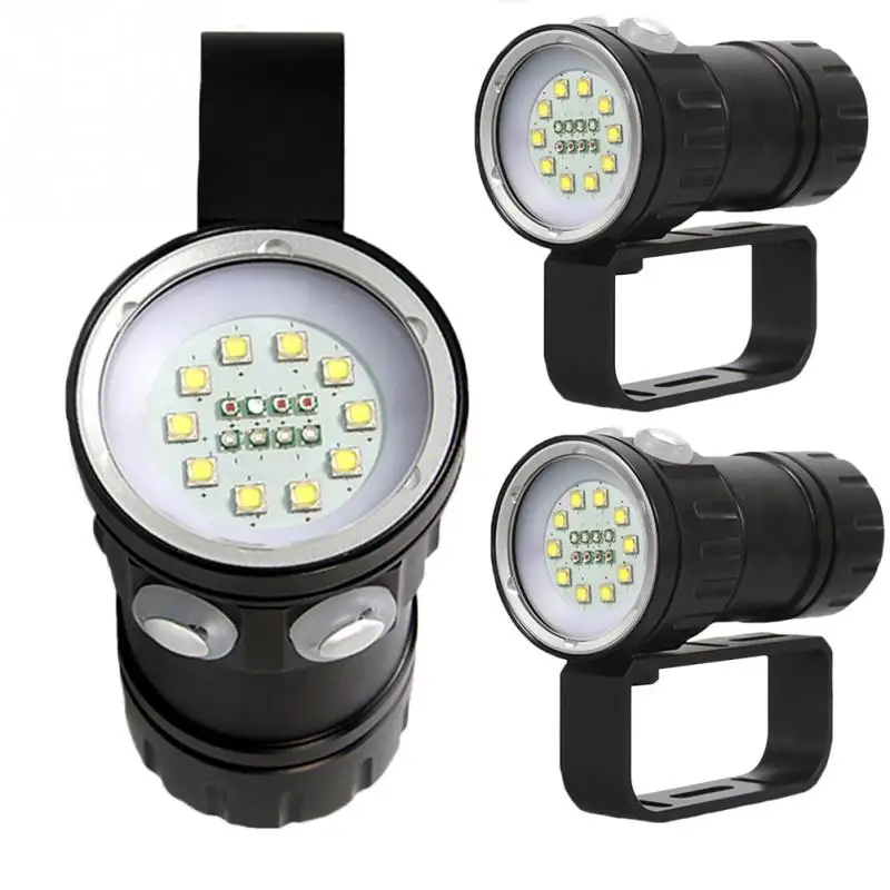 

Underwater 80m Waterproof Electric Torch 120 Degrees Wide Beam Angle Electric Torch For Outdoor Photography Camping Hiking New