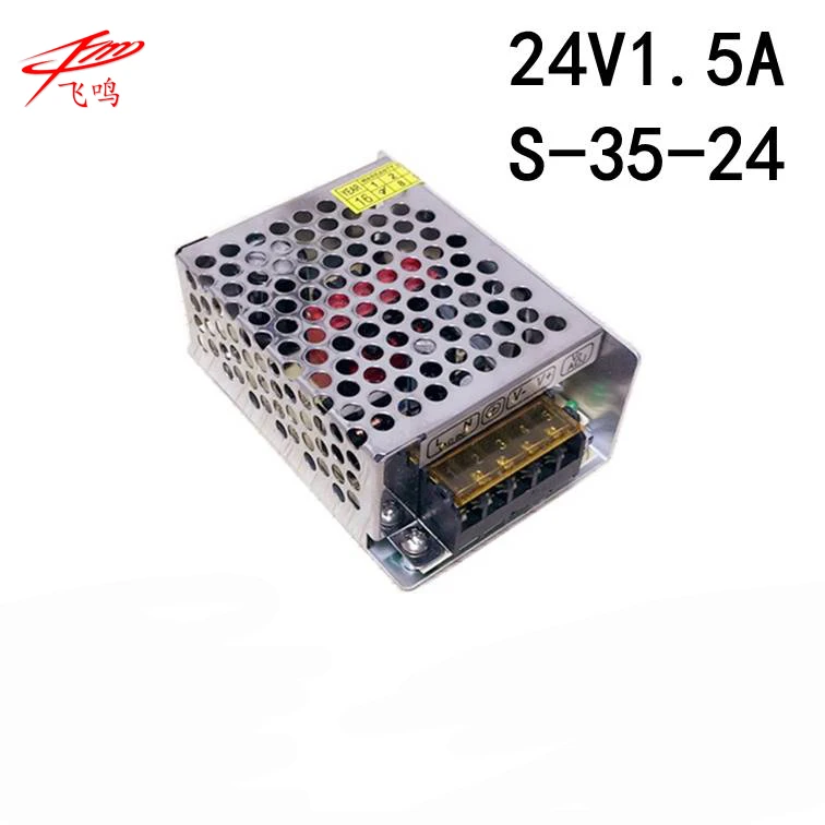 35W 24V 1.5A Single output switching power supply 24v transformer 220v 24v regulated power adapter for LED Strip CNC S-35-24