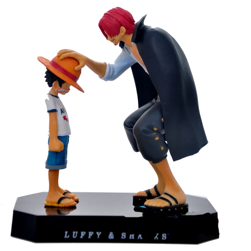

Anime One Piece Four Emperors Shanks Straw Hat Luffy PVC Action Figure Doll Luffy Collectible Model Toy Christmas Gift Stickers