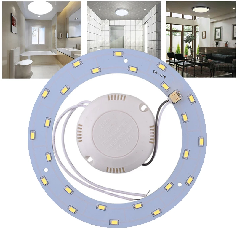 AC220V 24 светодиодный s SMD 5730 светодиодный круглый потолочный светильник 12 Вт светодиодный кольцевой панельный круглый светильник для столовой чистый белый