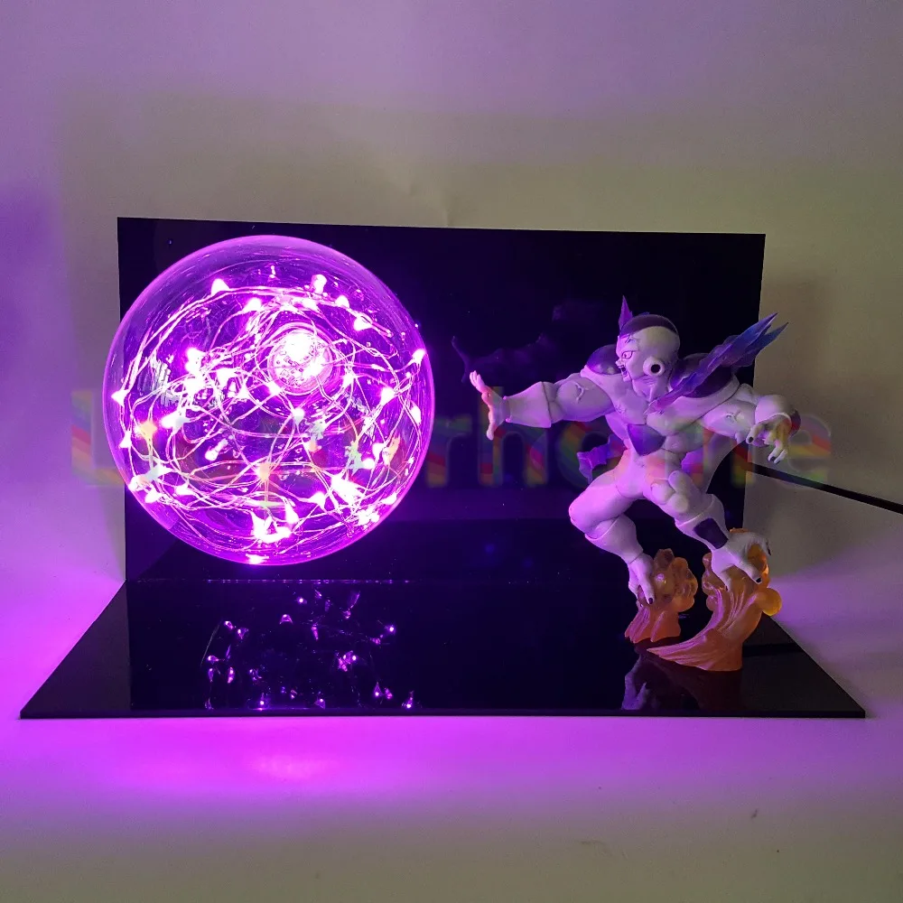 Dragon Ball Z Table Night Lights Vegeta Effect DIY Led Action Scene Anime Figures Lampara PVC Model Lamp Luminaries DBZ Light