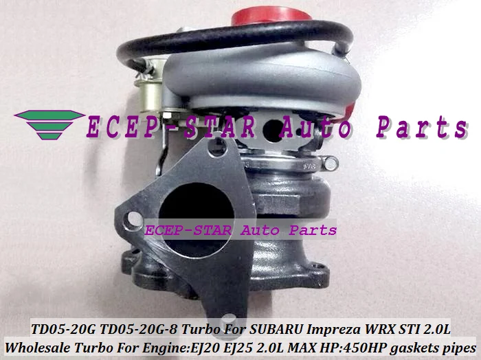 TD05-20G TD05-20G-8 Turbo Turbocharger For SUBARU Impreza WRX STI EJ20 EJ25 2.0L MAX HP 450HP with gaskets and pipes (3)