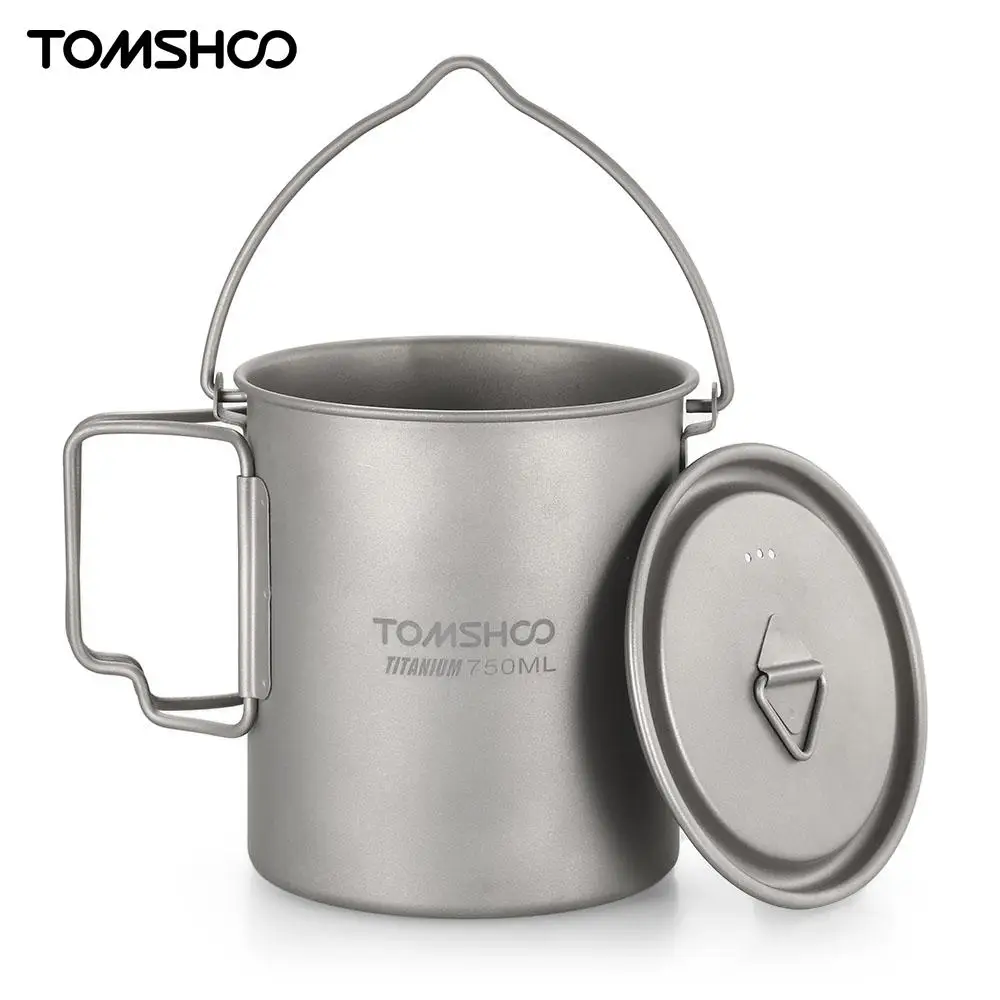 TOMSHOO 750 мл титановый горшок портативная титановая кружка кофейная для молока с