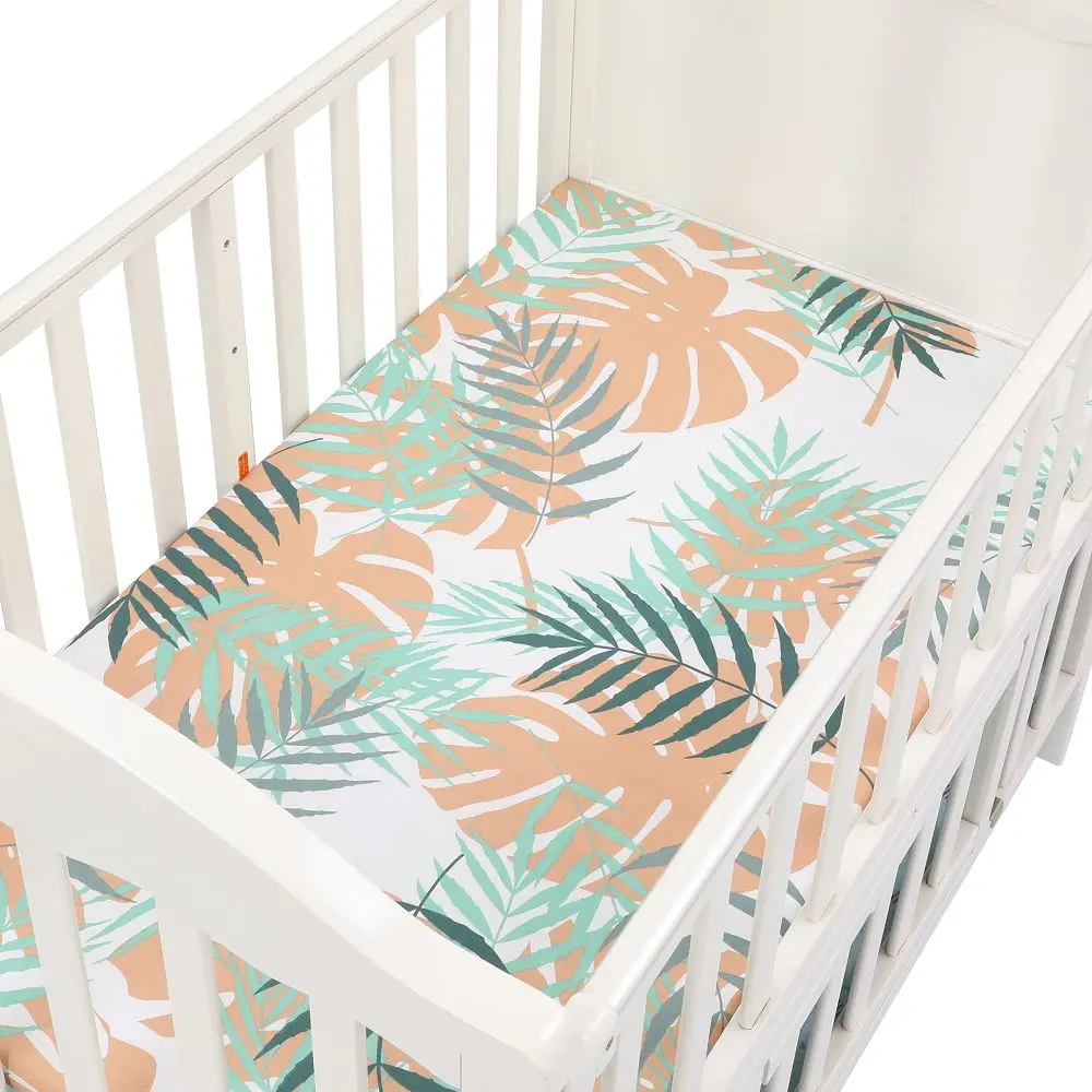 Простыня для кроватки из хлопка с милым рисунком для новорожденных, матрас, защита для детей, тканые простыни для кроватки(130*70 см - Цвет: CLS0047