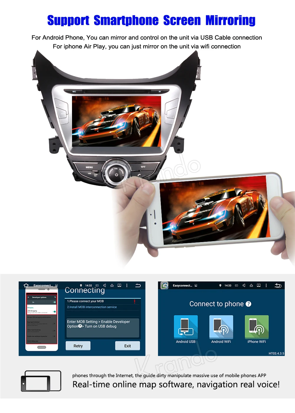 Sale Krando 8" Android 8.0 car radio gps dvd navigation multimedia system for Hyundai Elantra Avante 2011-2013 player WIFI 3G DAB+ 4