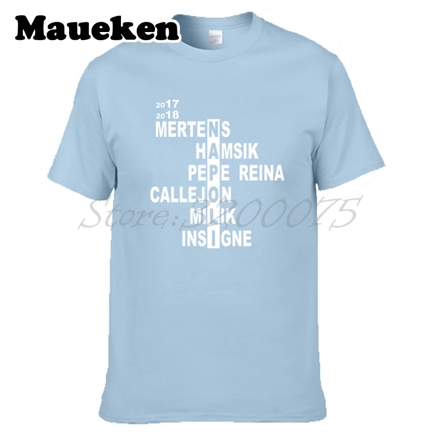 Мужская футболка 2017/2018 Squad Crossword Callejon Mertens Hamsik Insigne napoli Reina Milik Zielinski Jorginho Ghoulam W17100216 |
